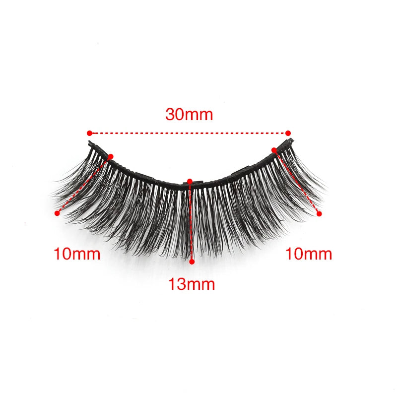 2/3/4 Pairs Magnetic Eyelashes Set Waterproof Liquid Eyeliner Tweezer Wispy False Eyelashes Dramatic 3D Mink Lashes Makeup Tools
