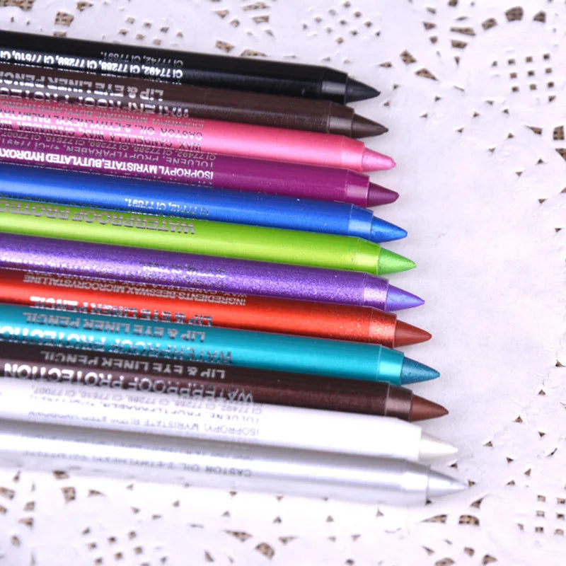 Hot Sale Beauty Tools for Women Eyes Makeup Tattoo Waterproof Pigment Color Eyeliner Pencil Gel Blue Purple White Eye Liner Pen