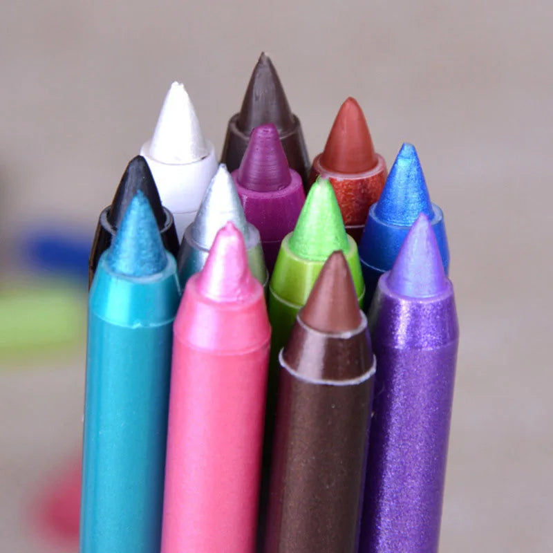 Hot Sale Beauty Tools for Women Eyes Makeup Tattoo Waterproof Pigment Color Eyeliner Pencil Gel Blue Purple White Eye Liner Pen