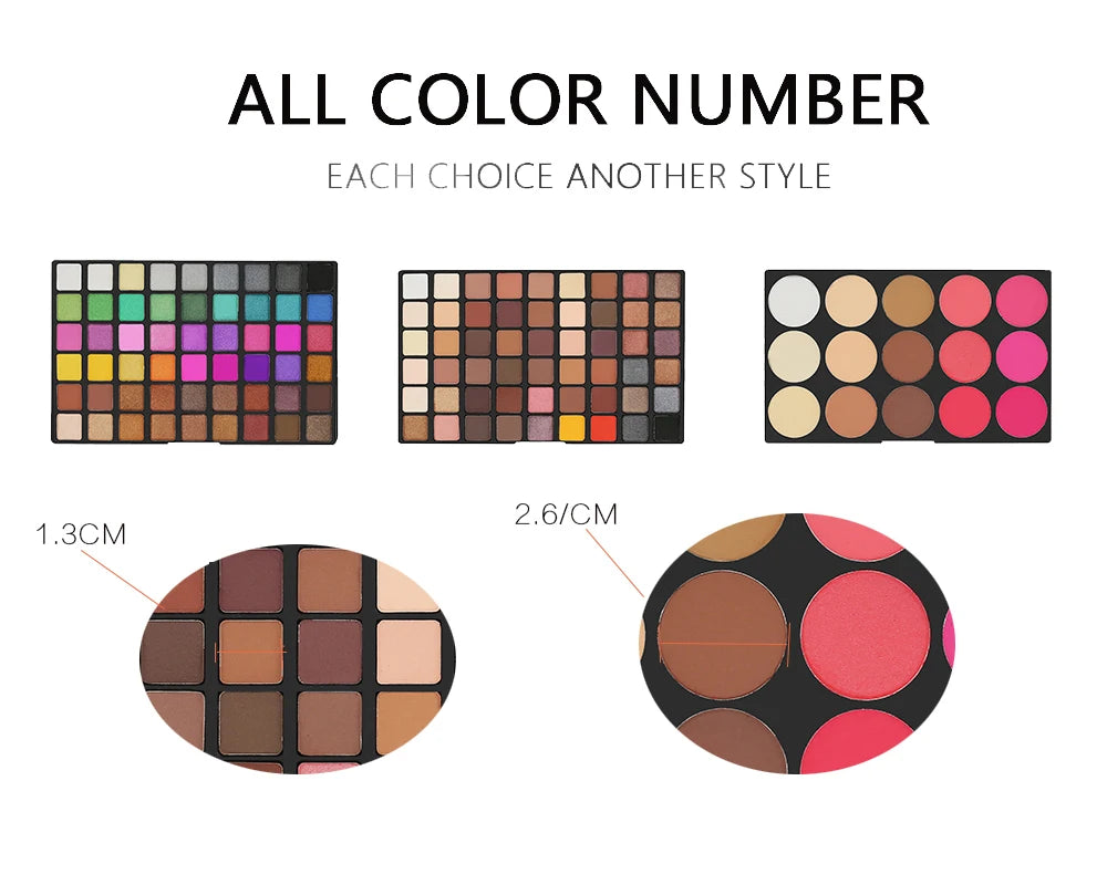 Popfeel Brand 123 Color Eye Shadow Pearlescent Matt Eye Shadow Blush Foundation Eye Shadow Makeup Pan Makeup
