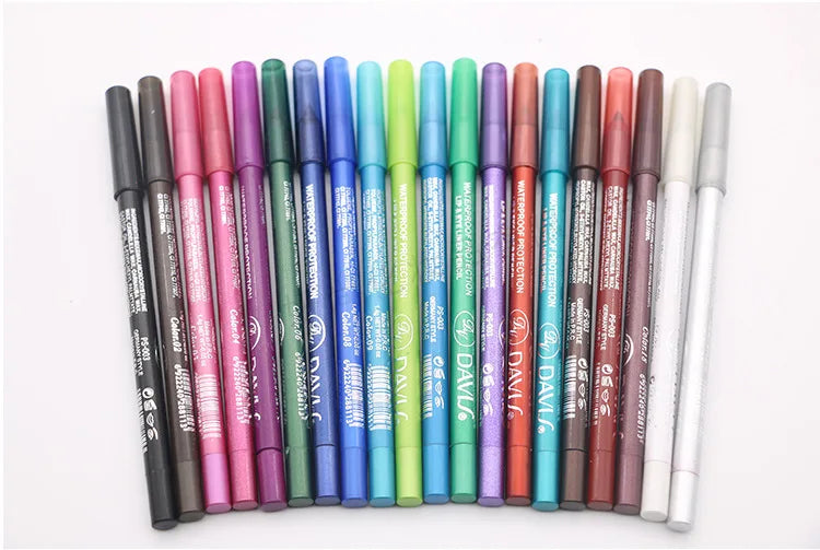 Hot Sale Beauty Tools for Women Eyes Makeup Tattoo Waterproof Pigment Color Eyeliner Pencil Gel Blue Purple White Eye Liner Pen
