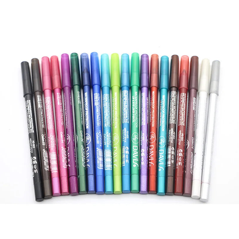 Hot Sale Beauty Tools for Women Eyes Makeup Tattoo Waterproof Pigment Color Eyeliner Pencil Gel Blue Purple White Eye Liner Pen