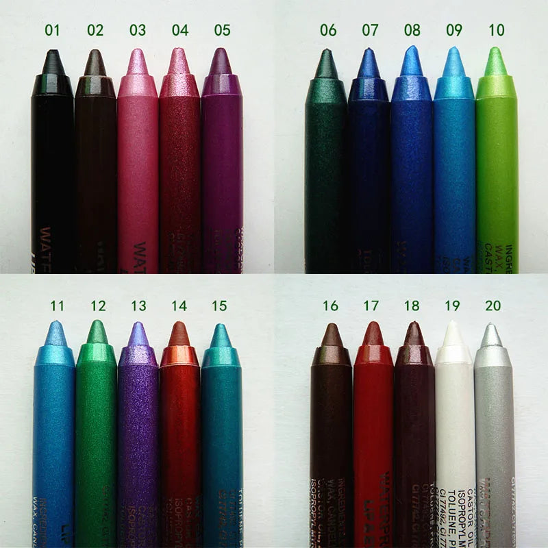 Hot Sale Beauty Tools for Women Eyes Makeup Tattoo Waterproof Pigment Color Eyeliner Pencil Gel Blue Purple White Eye Liner Pen