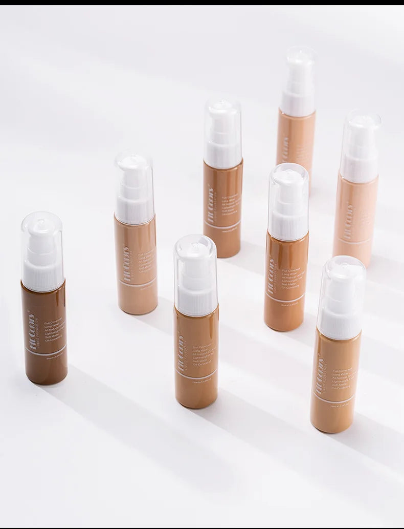 Waterproof Matte Face Liquid Foundation 30ml Full Coverage Whitening Face Concealer Makeup Base Cream Cosmetics for Women