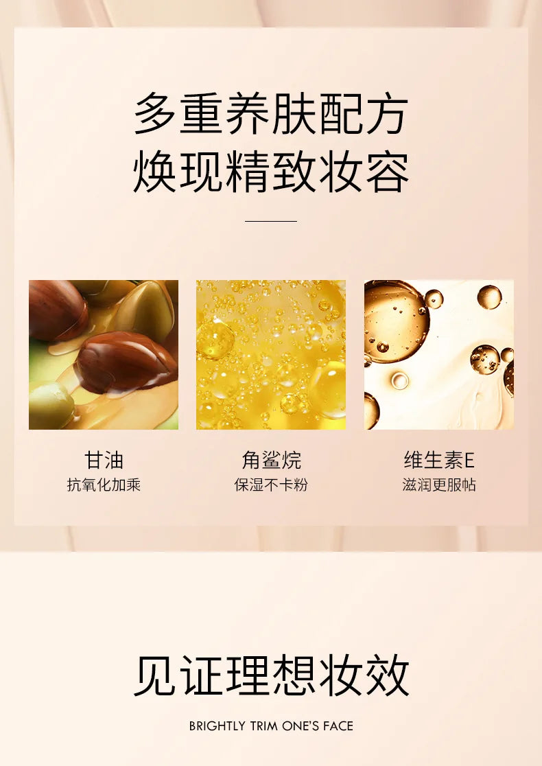 NOVO Professional new liquid foundation concealer cream 2 in 1 face base korean lasting makep 30ml private label