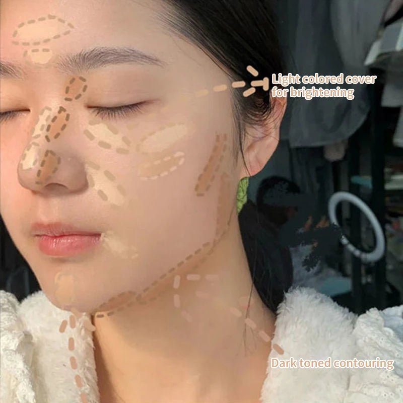 3 Colors Brand Foundation Concealer for Dark Circles,Tears,Freckles,Acne,Pigmentation blemishes Waterproof Full Coverage Makeup