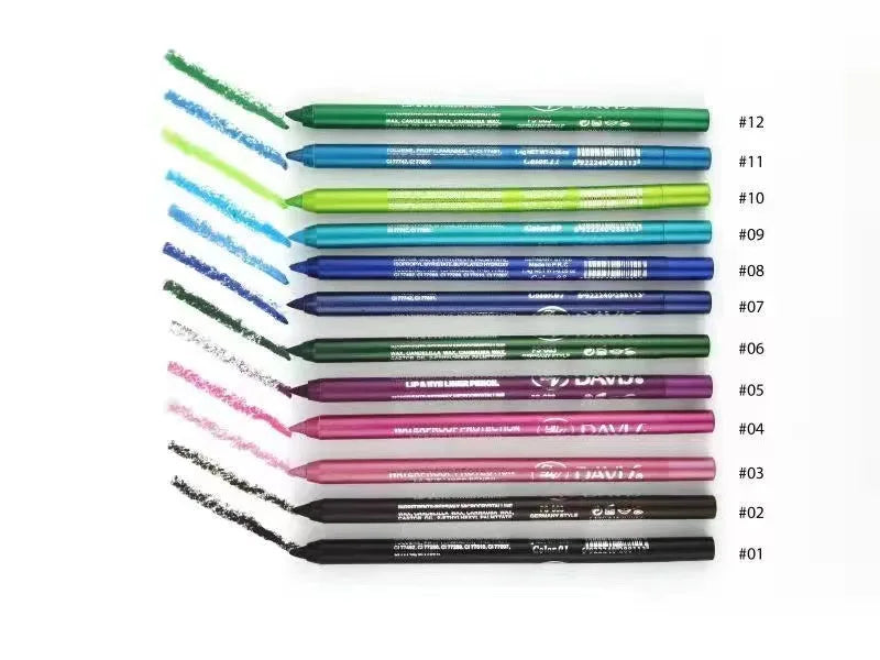 Hot Sale Beauty Tools for Women Eyes Makeup Tattoo Waterproof Pigment Color Eyeliner Pencil Gel Blue Purple White Eye Liner Pen