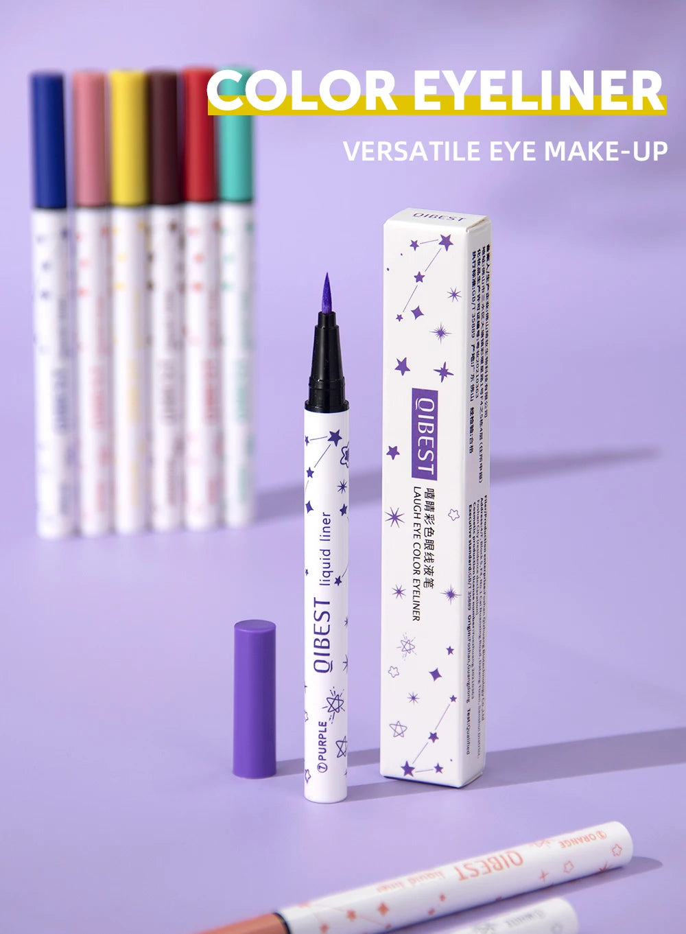 Ultra-Thin Black Eyeliner Pencil Waterproof Long Lasting Smooth 12 Colors Colorful Liquid Eyeliner High Makeup Pigment Eye Liner