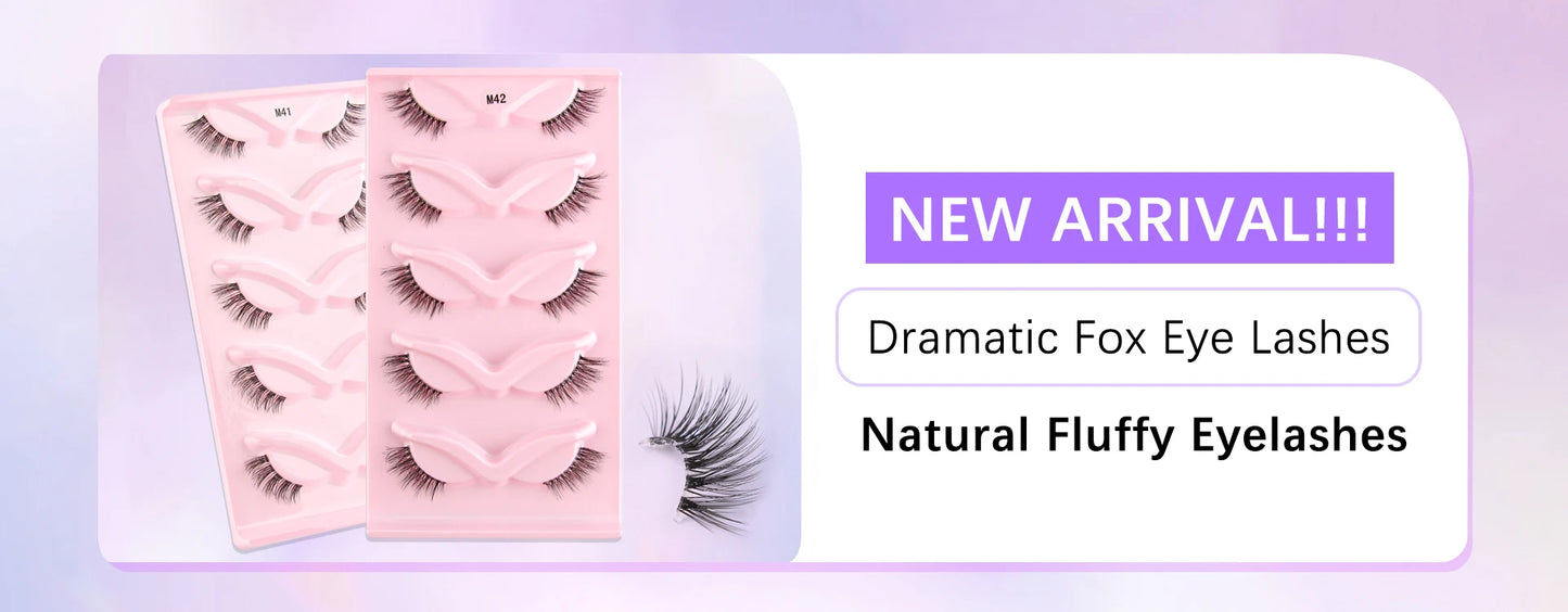 2/3/4 Pairs Magnetic Eyelashes Set Waterproof Liquid Eyeliner Tweezer Wispy False Eyelashes Dramatic 3D Mink Lashes Makeup Tools