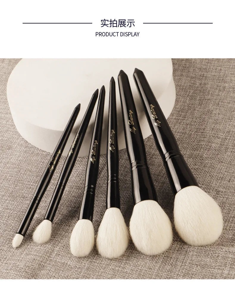 1pc White Goat Hair Powder Makeup brushes Highlight Loose Blush Precision Crease Detail Eye Shadow Make up brush Eyeshadow soft