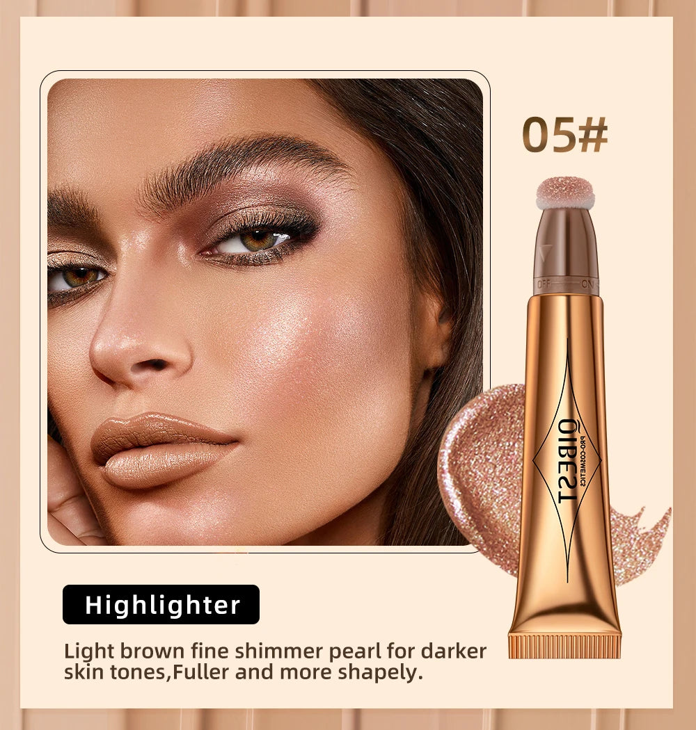Makeup Multi-use Contour Blush Stick Brighten Cheek Cosmetic Soft Smooth Face Liquid Blusher Natural Bronzers Highlighters Tint