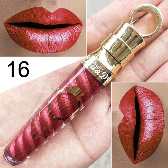 CmaaDU 20Color Matte Lip Gloss Liquid Lipstick Waterproof Lasting Nude Glitter Fashion Scoop Lip Natural Thread Gloss Cosmetics