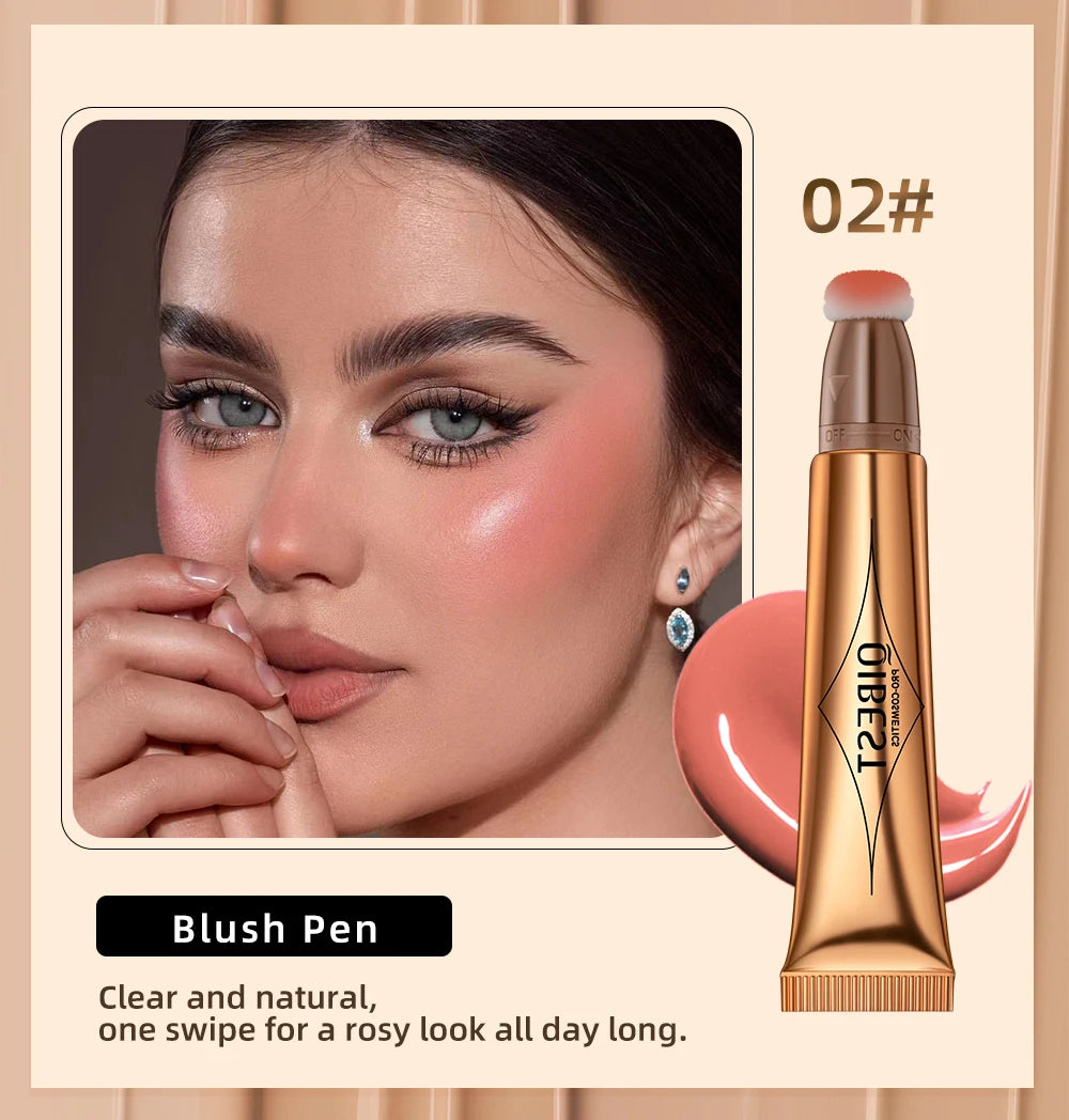 Makeup Multi-use Contour Blush Stick Brighten Cheek Cosmetic Soft Smooth Face Liquid Blusher Natural Bronzers Highlighters Tint