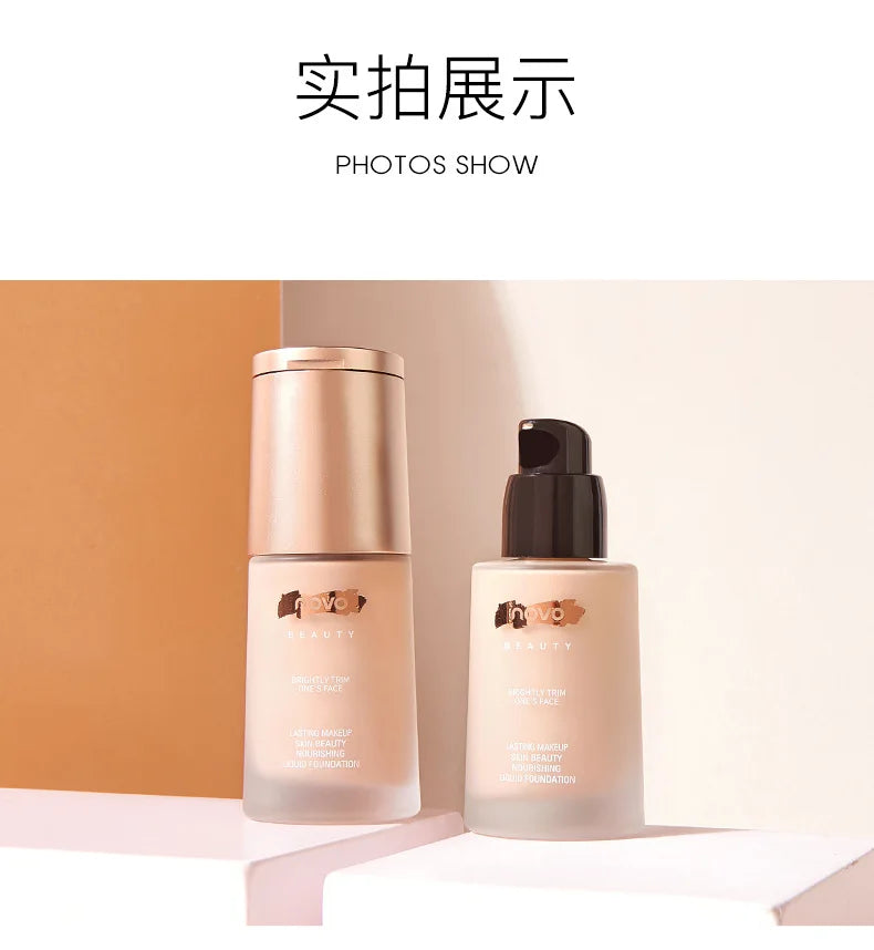 NOVO Professional new liquid foundation concealer cream 2 in 1 face base korean lasting makep 30ml private label