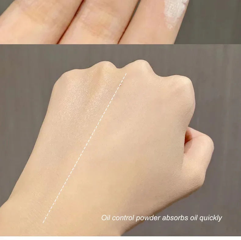 Pressed Powder White Brighten Transparent Oil Control Concealer Lasting Natural Face Makeup Setting Powder Waterproof Cosmetic