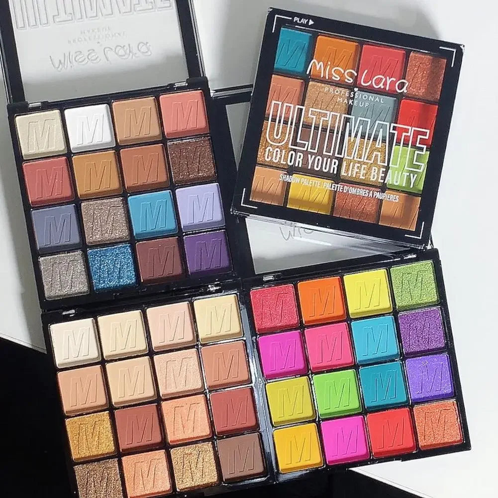 Pearlescent Eye Shadow Plattee Long Lasting Waterproof Eyeshadow Matte Glitter Eyeshadow Palette 16Colors Eyes Make Up Cosmetics