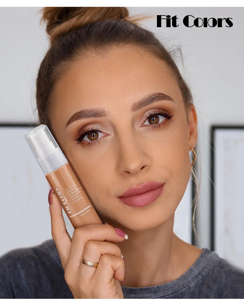 Waterproof Matte Face Liquid Foundation 30ml Full Coverage Whitening Face Concealer Makeup Base Cream Cosmetics for Women