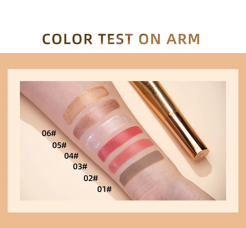 Makeup Multi-use Contour Blush Stick Brighten Cheek Cosmetic Soft Smooth Face Liquid Blusher Natural Bronzers Highlighters Tint