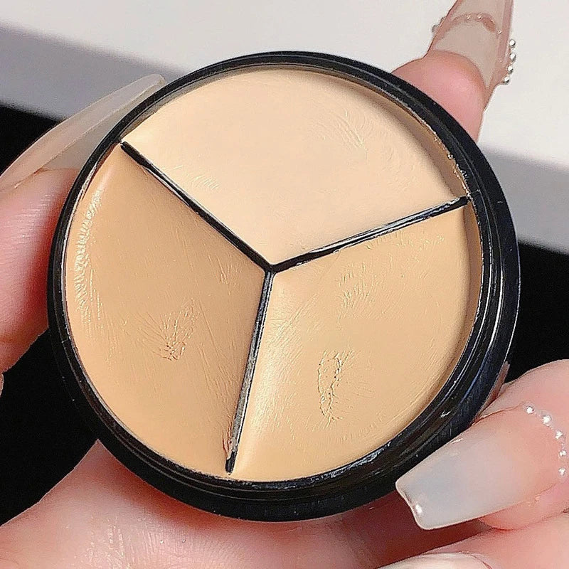 3 Colors Brand Foundation Concealer for Dark Circles,Tears,Freckles,Acne,Pigmentation blemishes Waterproof Full Coverage Makeup