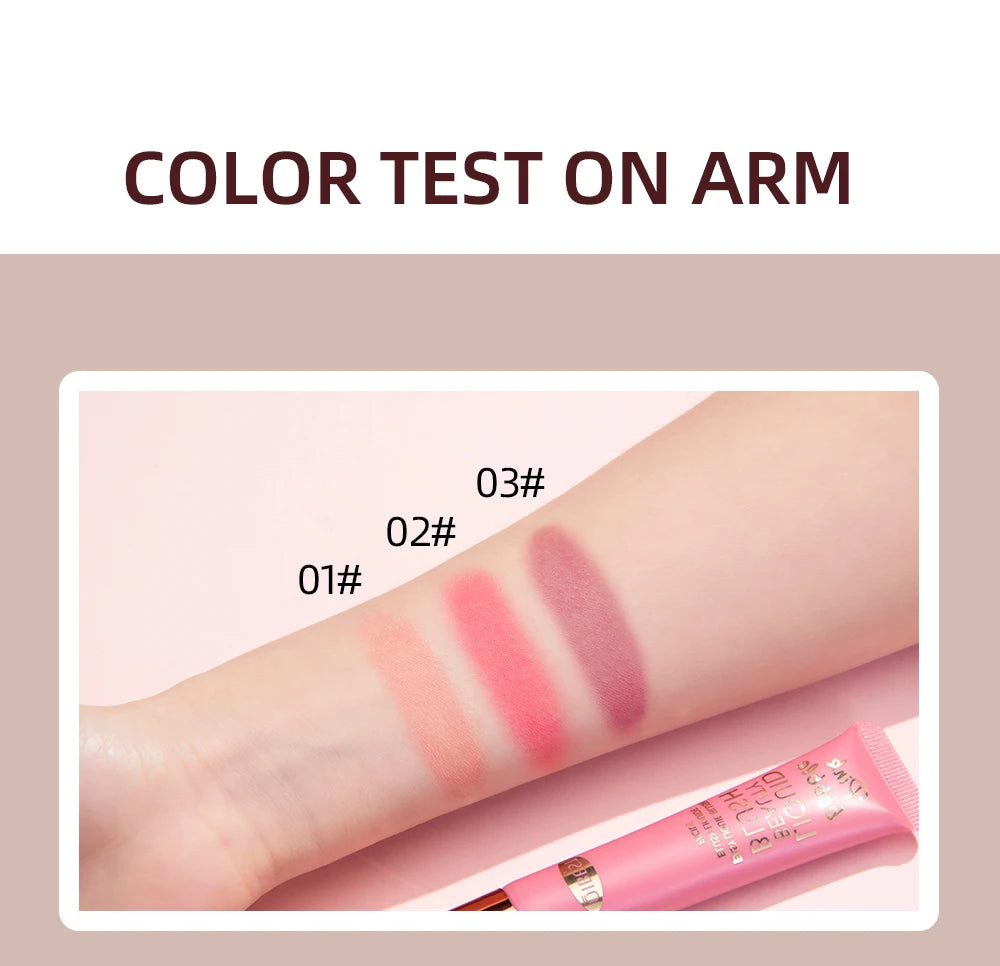 Makeup Multi-use Contour Blush Stick Brighten Cheek Cosmetic Soft Smooth Face Liquid Blusher Natural Bronzers Highlighters Tint