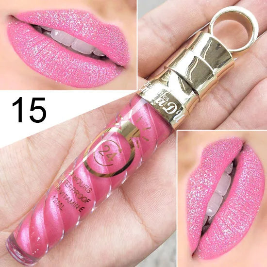CmaaDU 20Color Matte Lip Gloss Liquid Lipstick Waterproof Lasting Nude Glitter Fashion Scoop Lip Natural Thread Gloss Cosmetics