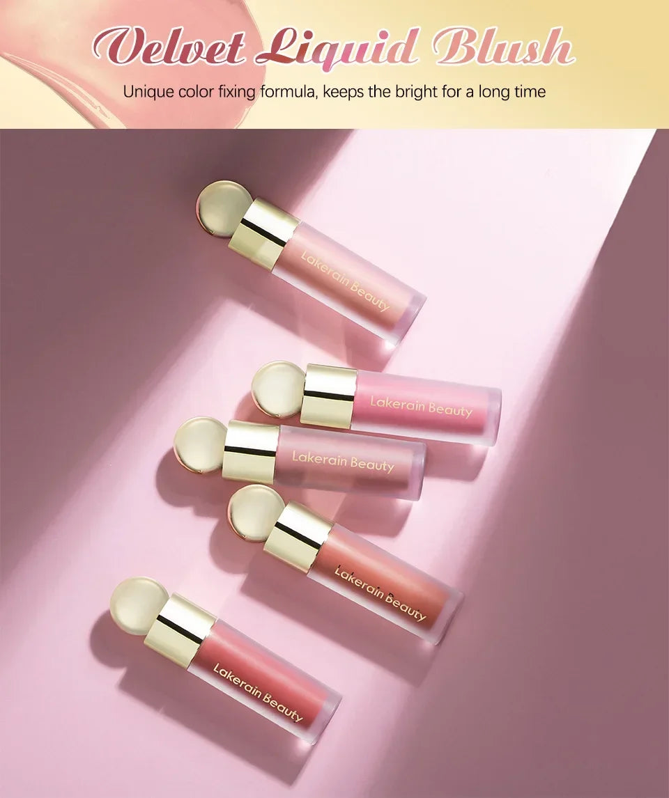 Liquid Blush Velvet Matte Eyeshadow Facial pigment Lasting Powder Fender Beautiful Natural Cream Orange Peach Rare Blush Makeups
