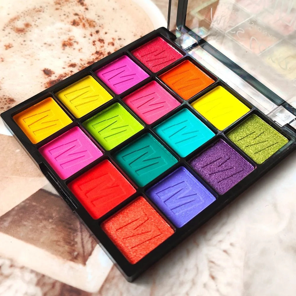 Pearlescent Eye Shadow Plattee Long Lasting Waterproof Eyeshadow Matte Glitter Eyeshadow Palette 16Colors Eyes Make Up Cosmetics