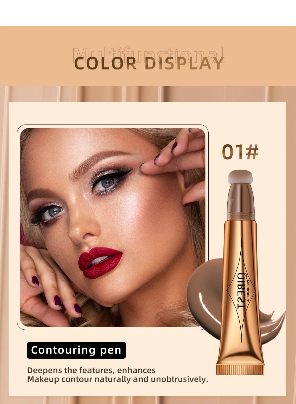 Makeup Multi-use Contour Blush Stick Brighten Cheek Cosmetic Soft Smooth Face Liquid Blusher Natural Bronzers Highlighters Tint