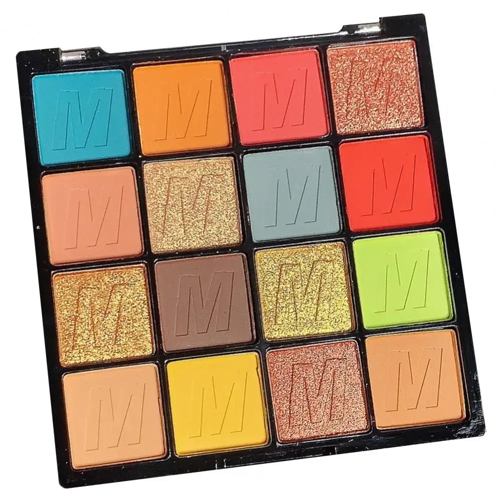 Pearlescent Eye Shadow Plattee Long Lasting Waterproof Eyeshadow Matte Glitter Eyeshadow Palette 16Colors Eyes Make Up Cosmetics