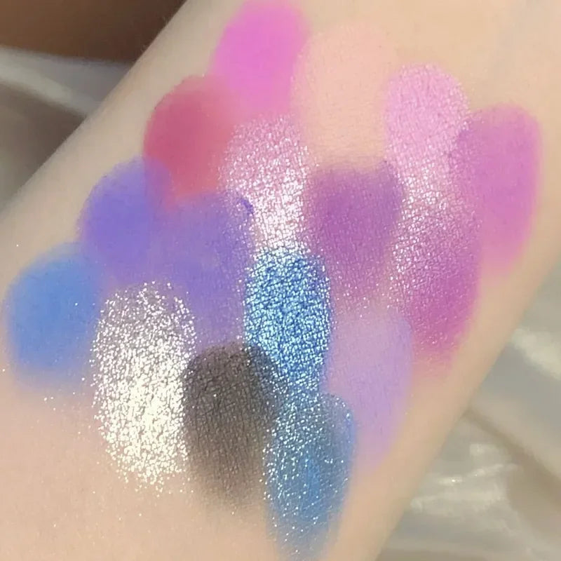 16 Colors Eyeshadow Palette Matte Glitter Pearlescent Powder Delicate Easy To Clear Shimmer Eye Shadow Green Spirit Make Up