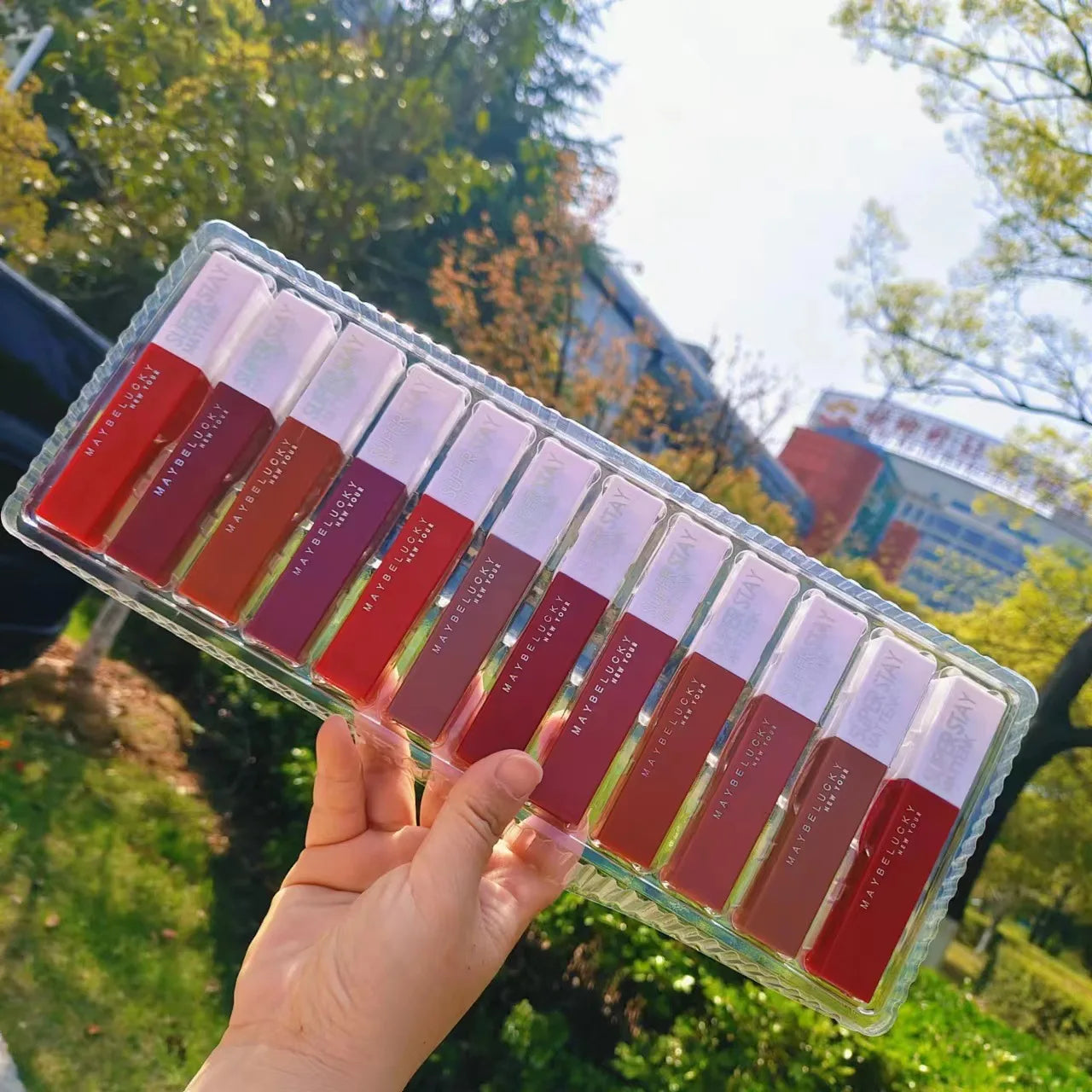 12/24Pcs Matte Lipstick 6/12 Colors Set Long Lasting Waterproof Non-Stick Lipstick Women Lips Makeup Wholesale