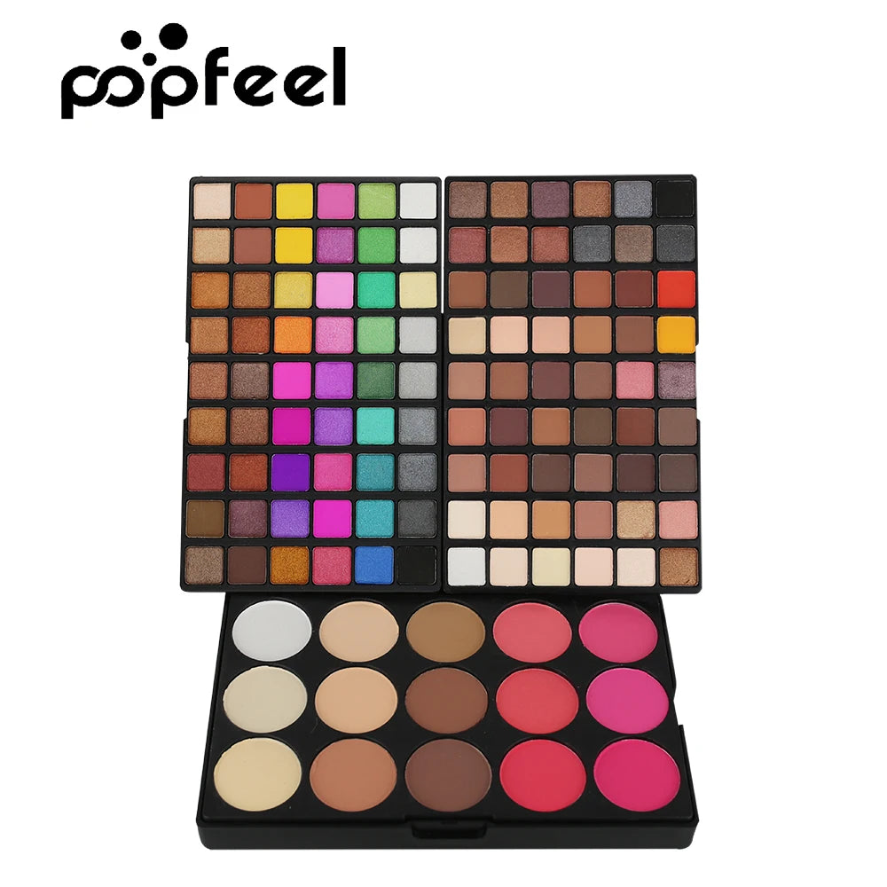 Popfeel Brand 123 Color Eye Shadow Pearlescent Matt Eye Shadow Blush Foundation Eye Shadow Makeup Pan Makeup