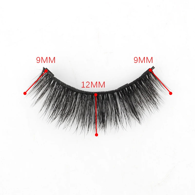 2/3/4 Pairs Magnetic Eyelashes Set Waterproof Liquid Eyeliner Tweezer Wispy False Eyelashes Dramatic 3D Mink Lashes Makeup Tools