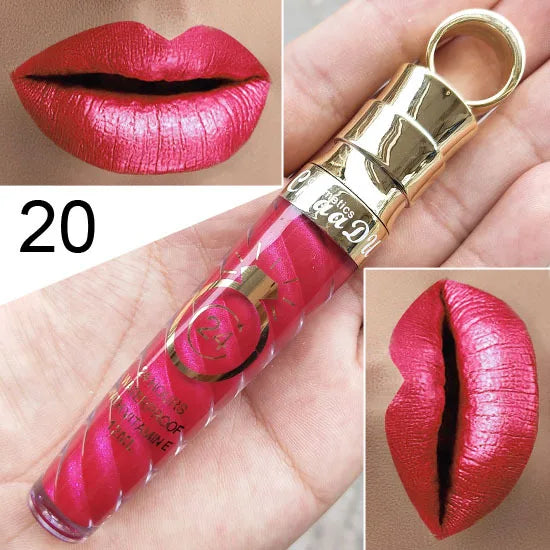 CmaaDU 20Color Matte Lip Gloss Liquid Lipstick Waterproof Lasting Nude Glitter Fashion Scoop Lip Natural Thread Gloss Cosmetics