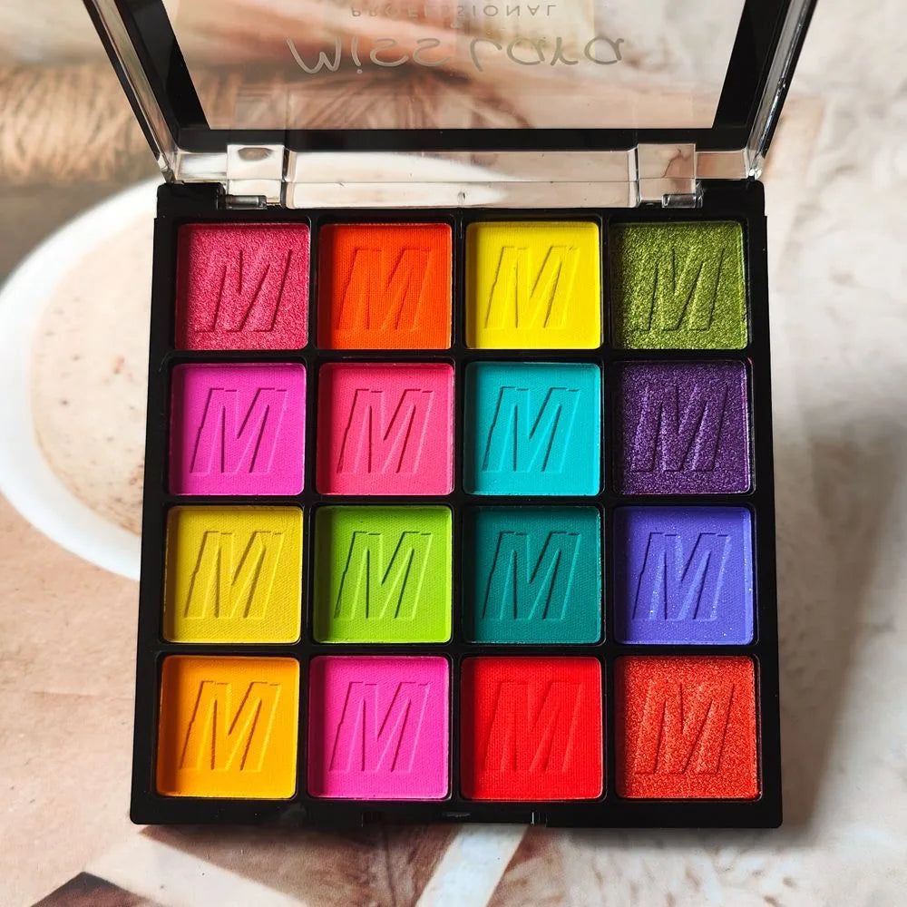 Pearlescent Eye Shadow Plattee Long Lasting Waterproof Eyeshadow Matte Glitter Eyeshadow Palette 16Colors Eyes Make Up Cosmetics
