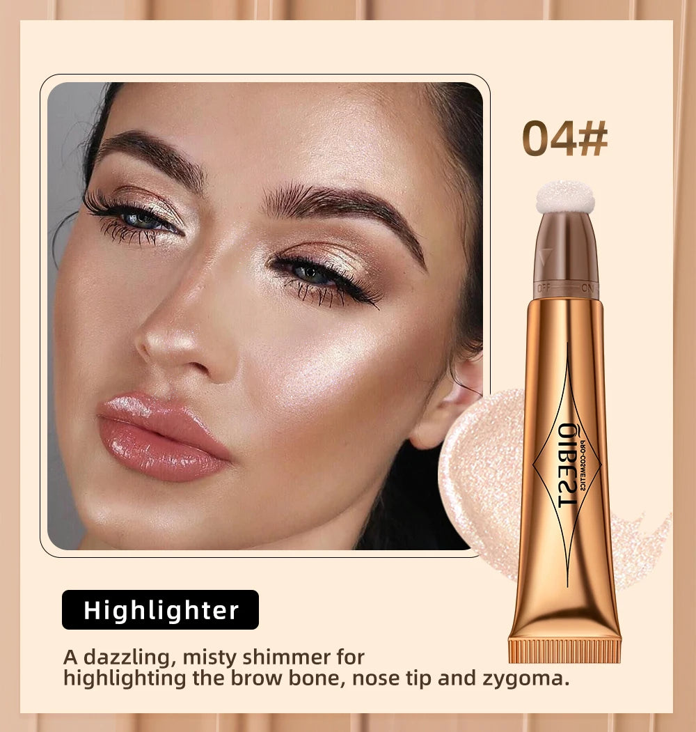 Makeup Multi-use Contour Blush Stick Brighten Cheek Cosmetic Soft Smooth Face Liquid Blusher Natural Bronzers Highlighters Tint