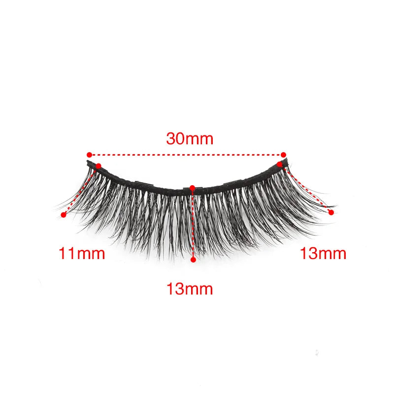 2/3/4 Pairs Magnetic Eyelashes Set Waterproof Liquid Eyeliner Tweezer Wispy False Eyelashes Dramatic 3D Mink Lashes Makeup Tools