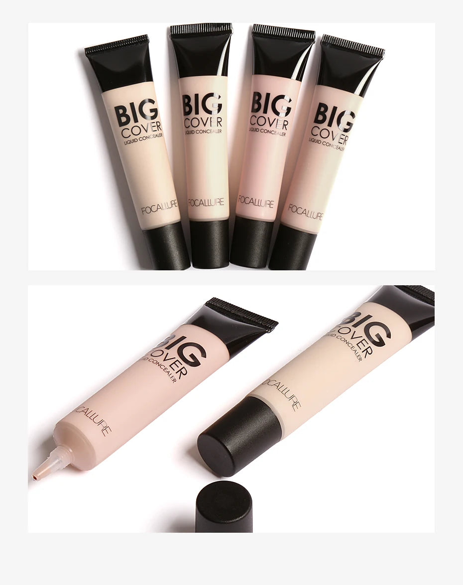 Wholesale FOCALLURE Waterproof High Coverage Face Concealer Cream Lasting Scar Acne Cover Moisturizing Liquid Foundation Makeup
