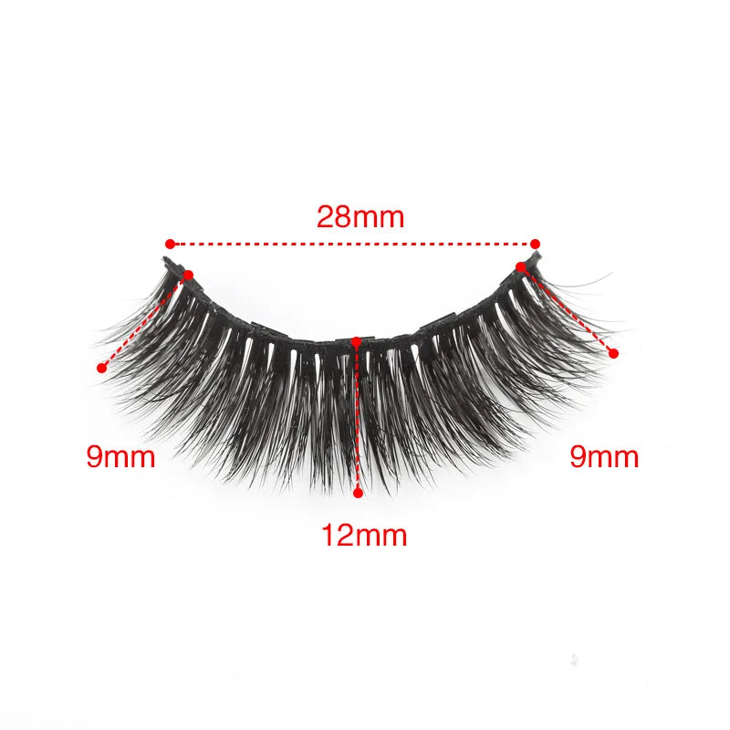 2/3/4 Pairs Magnetic Eyelashes Set Waterproof Liquid Eyeliner Tweezer Wispy False Eyelashes Dramatic 3D Mink Lashes Makeup Tools