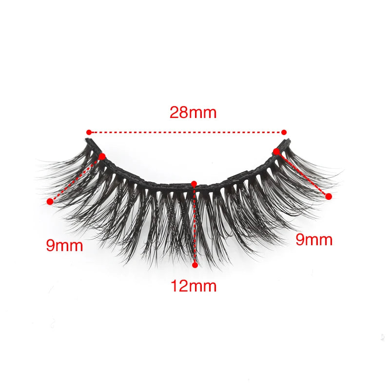 2/3/4 Pairs Magnetic Eyelashes Set Waterproof Liquid Eyeliner Tweezer Wispy False Eyelashes Dramatic 3D Mink Lashes Makeup Tools