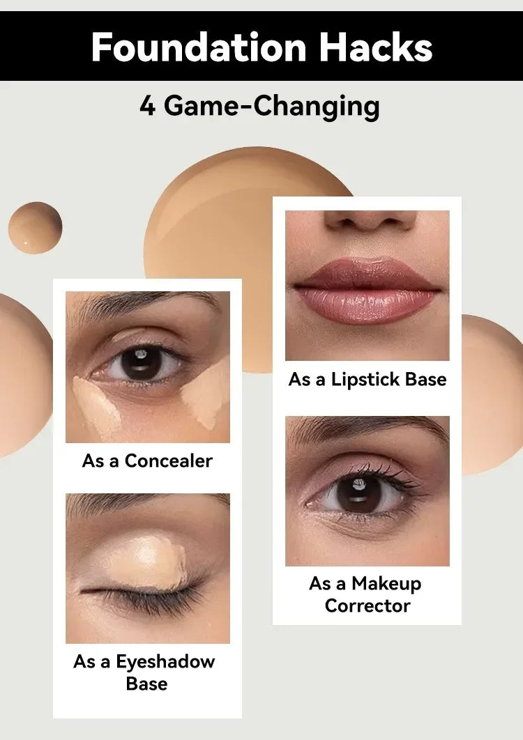 Waterproof Face Foundation Cream Oil-Control Matte BBCream Lasting  Liquid Concealer Full Coverage Matte Base Face Makeup Women