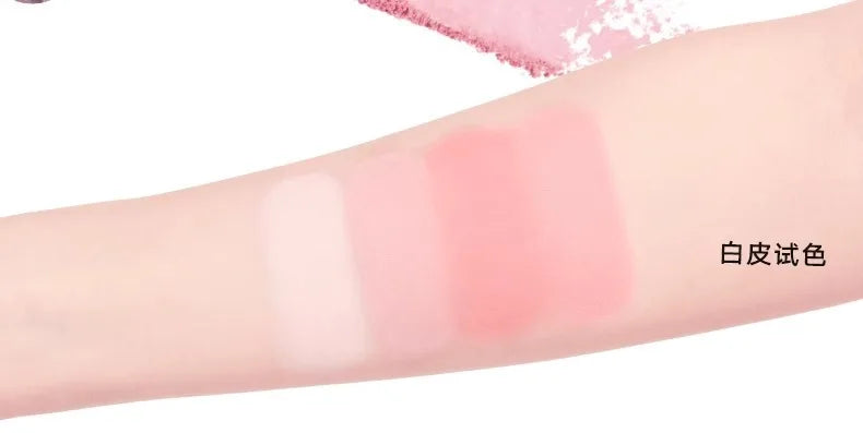 Judydoll 4 Color Blush Highlight Palette Expanding Color Matte Highlight Brightening Blush Cream Powder Blush Mud