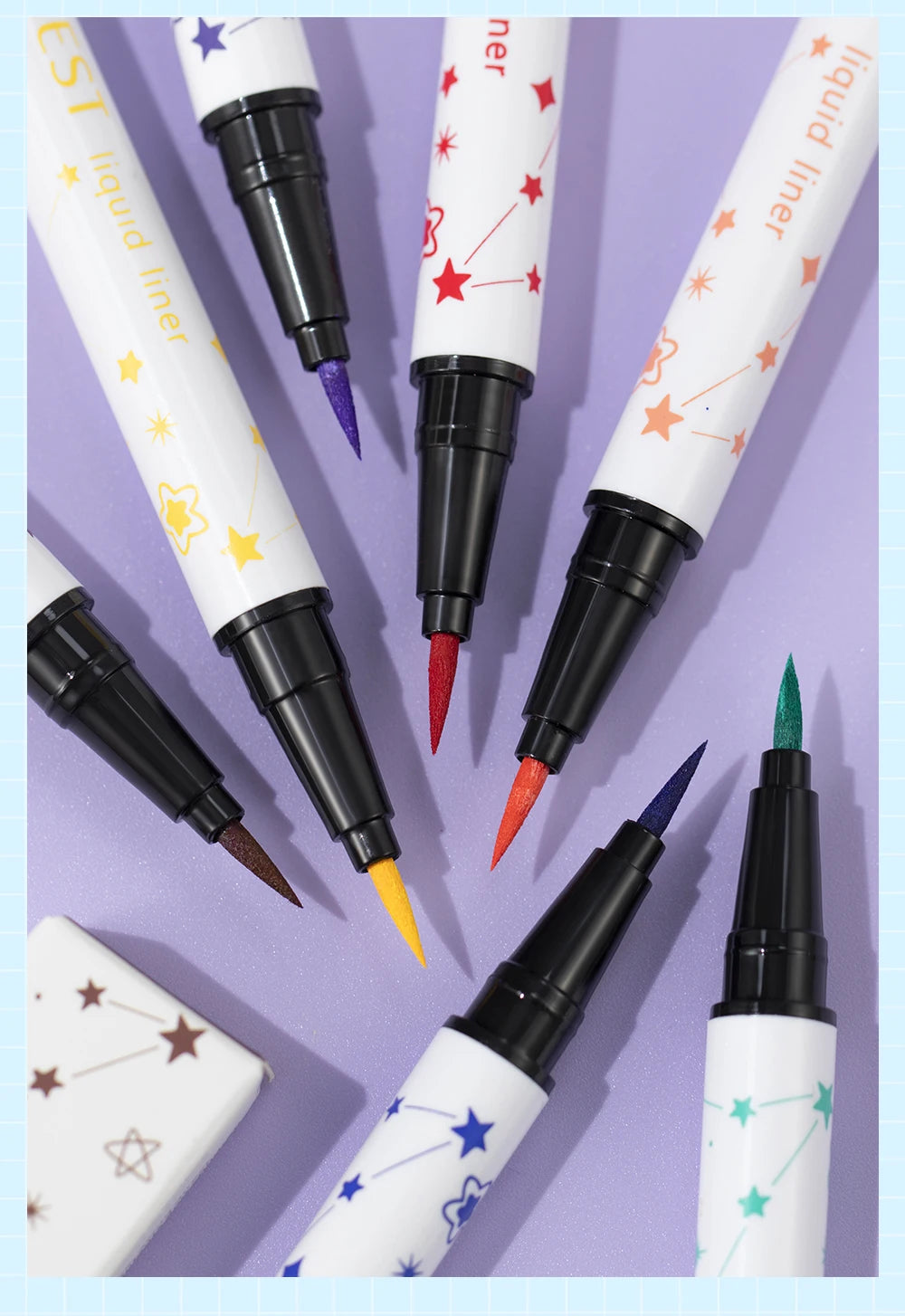 Ultra-Thin Black Eyeliner Pencil Waterproof Long Lasting Smooth 12 Colors Colorful Liquid Eyeliner High Makeup Pigment Eye Liner