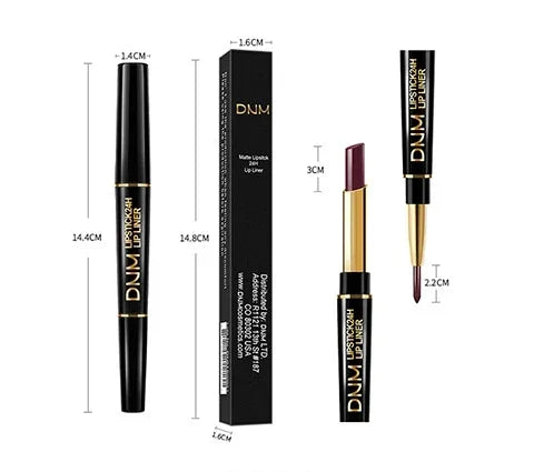 Double Ended Matte Lipstick Women Lip Liner 2 in 1 Makeup Matte Lipstick Durable Waterproof Nude Red Lipstick Lips Cosmetics New