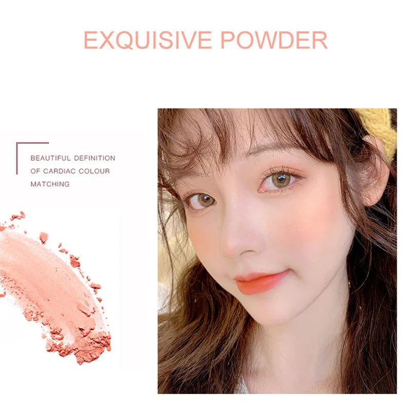 Highlighter Embossed Blush Glitter Facial Shimmer Powder Pink For Cheeks Eyeshadow Contouring Lasting Smooth Cosmetics Makeup