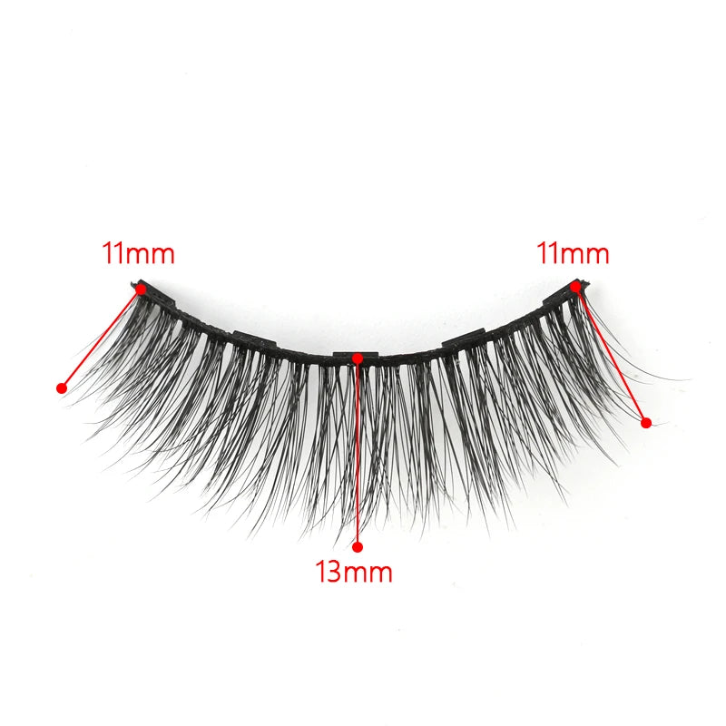 2/3/4 Pairs Magnetic Eyelashes Set Waterproof Liquid Eyeliner Tweezer Wispy False Eyelashes Dramatic 3D Mink Lashes Makeup Tools