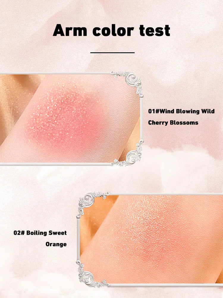 Highlighter Embossed Blush Glitter Facial Shimmer Powder Pink For Cheeks Eyeshadow Contouring Lasting Smooth Cosmetics Makeup