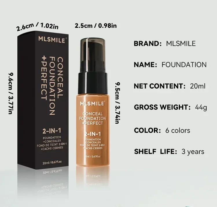 Waterproof Face Foundation Cream Oil-Control Matte BBCream Lasting  Liquid Concealer Full Coverage Matte Base Face Makeup Women