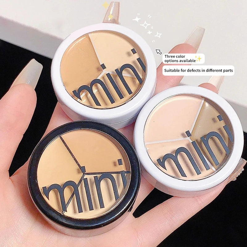 3 Colors Brand Foundation Concealer for Dark Circles,Tears,Freckles,Acne,Pigmentation blemishes Waterproof Full Coverage Makeup