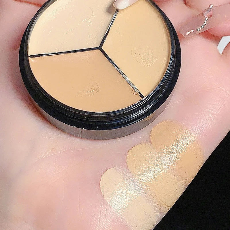 3 Colors Brand Foundation Concealer for Dark Circles,Tears,Freckles,Acne,Pigmentation blemishes Waterproof Full Coverage Makeup